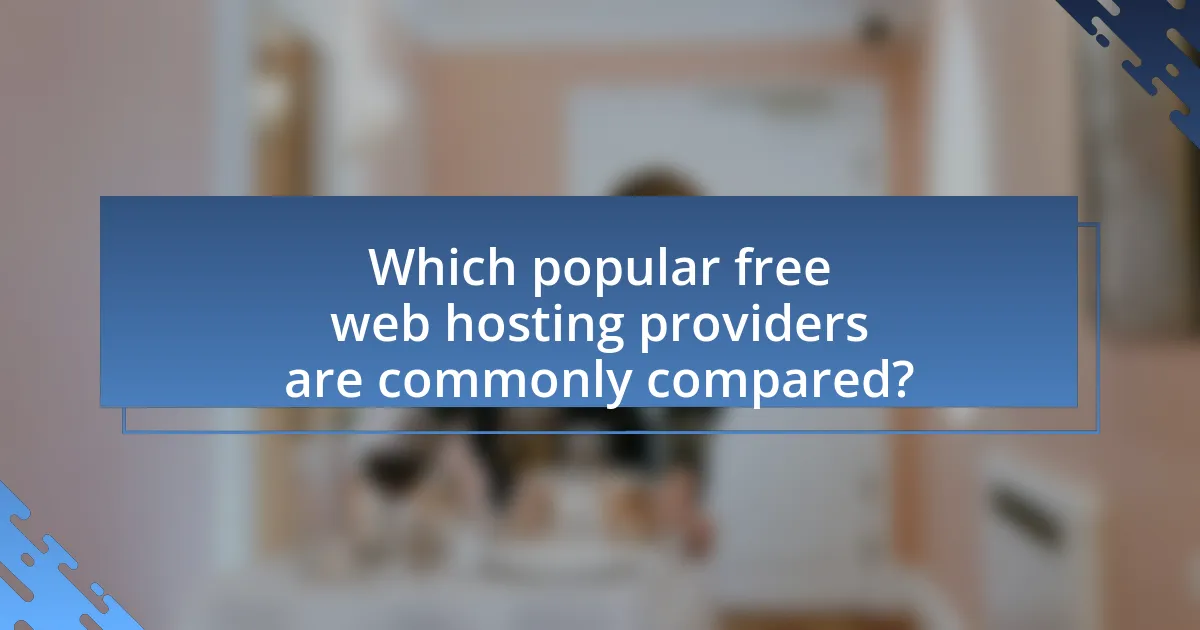 Which popular free web hosting providers are commonly compared?